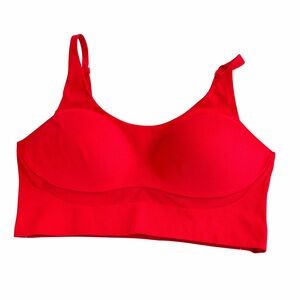 Victoria’s Secret Red Seamless Sports Bra 36DD Wireless Lightly Lined